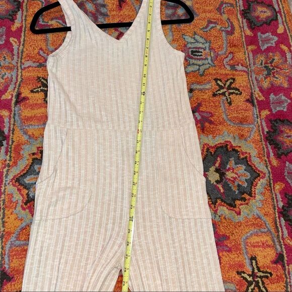 Nwot ART WORK Girls' Rib-Knit Sleeveless Jumpsuit  IVORY Large 10-12 - Picture 6 of 9